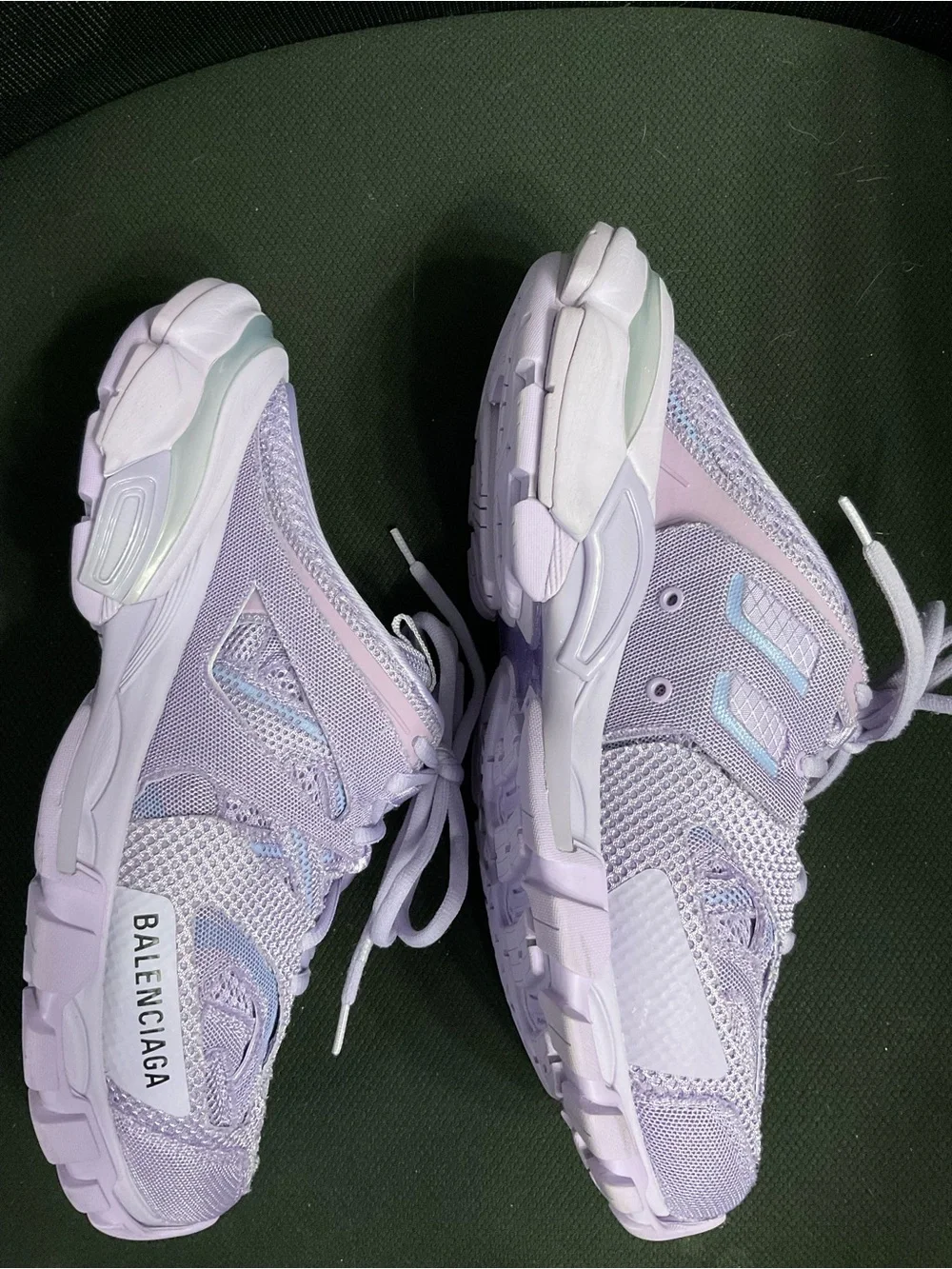 Balenciaga Women's Lilac Track Mules Style 653813 Size 38 US 8 New without Box